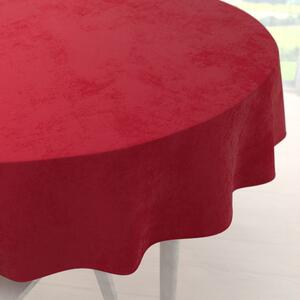 Biante Sametový kulatý ubrus Velvet Premium SVP-038 Sytě červený Ø 140 cm