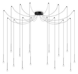 Ideal Lux 284002 LUCCIOLA závěsné svítidlo LED 16W 1500/910lm 3000K černá