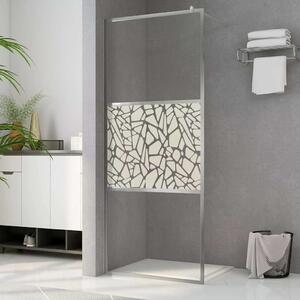 Zástěna do průchozí sprchy ESG sklo design s kameny 90 x 195 cm 146651