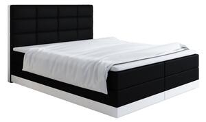 Čalouněná postel 140x200 LILLIANA 1 - černá / bílá