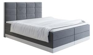 Čalouněná postel 160x200 LILLIANA 1 - šedá / bílá