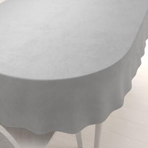 Biante Sametový oválný ubrus Velvet Premium SVP-039 Šedý 120x180 cm