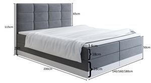 Čalouněná postel 140x200 LILLIANA 1 - hnědá