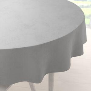 Biante Sametový kulatý ubrus Velvet Premium SVP-039 Šedý Ø 110 cm