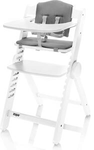 ZOPA Dřevěná jídelní židlička Clipp & Clapp, White