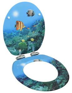 WC sedátko s funkcí pomalého sklápění MDF podmořský motiv 146916