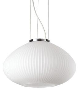 Ideal Lux 285184 PLISSE" závěsné svítidlo 1xE27 D350mm chrom, bílá