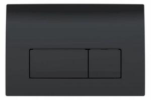 Závěsný set GEBERIT Duofix Basic+ WC LENA Rimless 48 x 36 cm + pomalu padající deska Slim, černá, 3322XX85+39100185