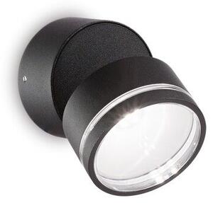 Ideal Lux 285504 OMEGA ROUND venkovní nástěnné svítidlo LED D90mm 7W/650lm 4000K IP54 černá