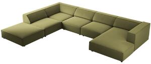 Cosmopolitan Design Sametová rohová pohovka Arendal 364 cm, levá