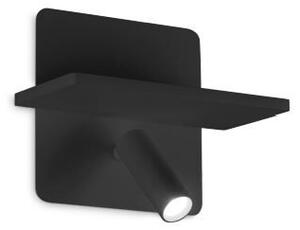 Ideal Lux 287300 PIANO nástěnné svítidlo s vypínačem LED 11,5W 830/540lm 3000K černá