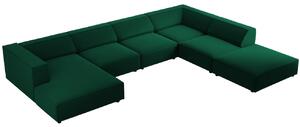 Cosmopolitan Design Sametová rohová pohovka Arendal 364 cm, pravá