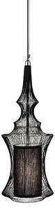 Závěsná svítidlo Forestier, Tibet, stmívatelné, Černá, Obývací pokoj, Kov, Design