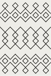 My Flair, Kusový koberec Moroccan Dream weiß kruh, 190x190 (průměr) kruh, černobílá, ložnice