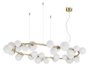 Ideal Lux 296746 PERLAGE závěsné svítidlo 30xG9 mosazná, bílá