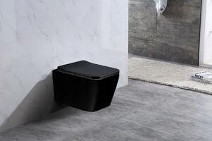 Závěsný set Mexen Fenix + WC TEO Rimless černá 51 x 36 cm + pomalu padající deska Slim, 60100 + 3385XX85
