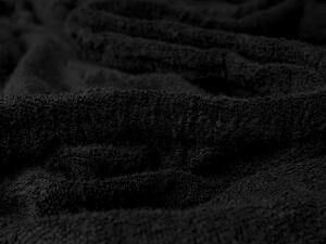 Aaryans Froté prostěradlo černé Rozměry: 90x200 cm, Gramáž: 190 g/m2