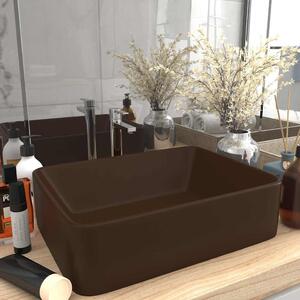 Luxusní umyvadlo matné tmavě hnědé 41 x 30 x 12 cm keramické 147050