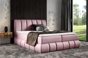 Designová čalouněná postel 140x200 VENY - růžová+ topper ZDARMA