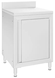 Gastro pracovní stůl se skříňkou 60 x 60 x 96 cm nerezová ocel 147229
