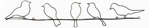 Kovová dekorace Ptáci na drátě 41-221, Birds On A Wire , Wall Art, Graham Brown