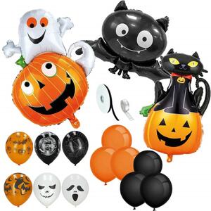 Halloween dekorace sada balónků 15ks SPRINGOS HA5215 vícebarevná