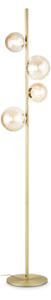 Ideal Lux 317816 PERLAGE stojací lampa 4xG9 V1640mm saténová mosadz, jantarová