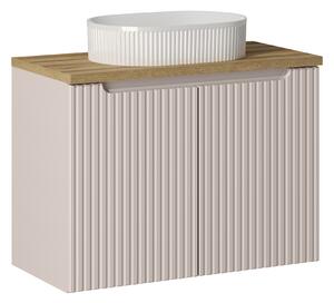 Comad Koupelnová skříňka s deskovým umyvadlem SET-NOC B OAK 80 kašmír/dub coast evoke