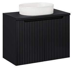 Comad Koupelnová skříňka s deskovým umyvadlem SET-NOB B BLACK 80 II černá mat