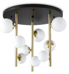 Ideal Lux 328423 PERLAGE stropní svítidlo 9xG9 D550mm saténová mosadz, bílá