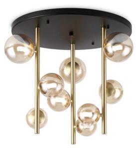 Ideal Lux 328409 PERLAGE stropní svítidlo 9xG9 D550mm saténová mosadz, jantarová