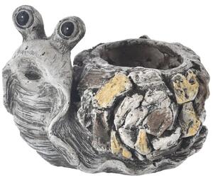 Ebi Květináč šnek 30 x 23 x 23 cm, keramika, vzor kámen INDECOR X14121