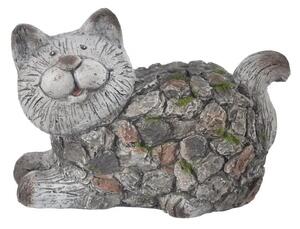 Ebi Kočka 28 x 19 x 19 cm, keramika, vzor kámen INDECOR X14118