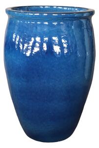 Provencelia keramický květináč Bacchus 52 x 36 cm Azurově modrá
