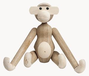 Designová dekorace z dubového dřeva Monkey, V 19 cm