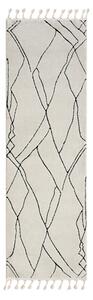 My Flair, Běhoun Moroccan Magic CA40047 weiß, 80x250, černobílá, ložnice