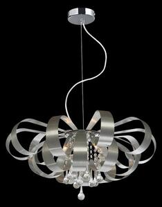 LUXERA 64409 RIBBON CRYSTAL závěsné svítidlo 600 mm 6xG9 / 33W, hliník