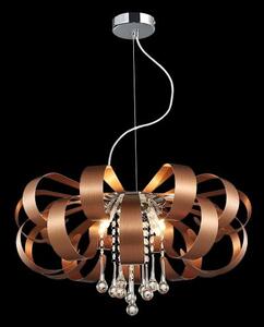 LUXERA 64408 RIBBON CRYSTAL závěsné svítidlo 600 mm 6xG9 / 33W, Coppa