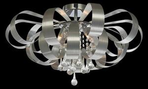 LUXERA 64410 RIBBON CRYSTAL stropní svítidlo 600 mm 6xG9 / 33W, hliník