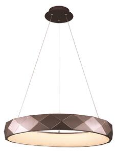 LUXERA 18416 CANVAS I. závěsné svítidlo LED D480mm 38W/2250lm 4000K písková kávová, bílá, stmívatelné