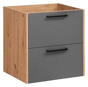 Comad Koupelnová skříňka pod umyvadlo Madera Grey 60 grafit/dub artisan