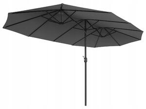 Klasický slunečník Songmics šedý 460 x 245 cm