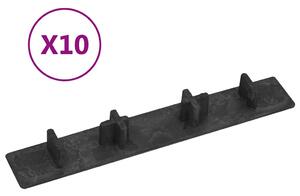 Koncové krytky 10 ks černé plast 149003