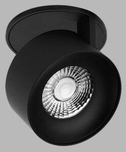 LED2 21507333 KLIP kruhové otočné zápustné bodové svítidlo 77mm 11W / 770lm 3000K chromově černá