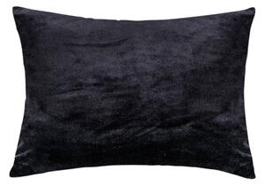 XPOSE® Mikroplyšový povlak na polštář - černý 70x90 cm