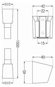 Mexen příslušenství - 1-bodový ruční sprchový set R-77, chrom, 785775053-00