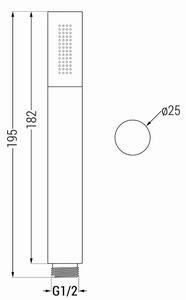 Mexen příslušenství - podomítkový 1-bodový ruční sprchový set R-70, grafit, 785706051-66
