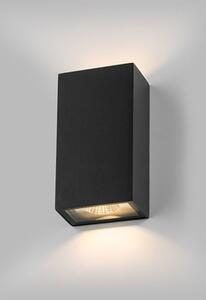 LED2 5100434 BLOK nástěnné hranaté exteriérové ​​svítidlo 90mmx55mmx160mm 2x3W / 400lm 3000K IP54 antracit