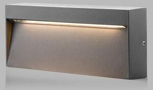 LED2 5130634 STEP ON Q L, nástěnné hranaté exteriérové ​​svítidlo 200mmx80mm 6W / 256lm 3000K IP54 antracit
