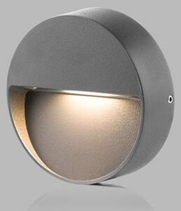 LED2 5130434 STEP ON R nástěnné exteriérové ​​svítidlo 100mm 3W / 175lm 3000K IP54 antracit